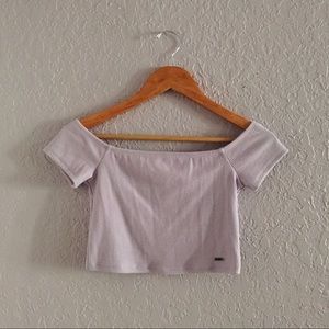 (SOLD) Hollister Off-the-Shoulder Crop Top